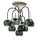 Mid-Century Modern Chrome & Smoked Glass Chandelier, Italy For Sale - Image 6 of 7