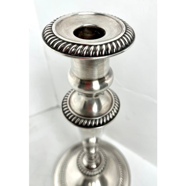 Early 1900s Barker Ellis Silver Candle Holder For Sale In Dallas - Image 6 of 10