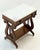 Traditional Antique Marble Top Mahogany Lyre Table For Sale - Image 3 of 12