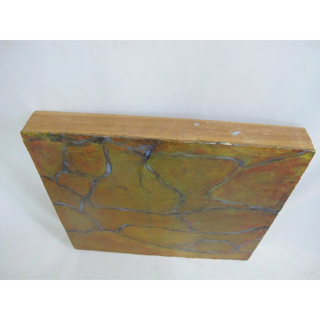 Pacific NW Artist Esther Podemski "Desert Floor" Painting on board, unframed. Signed and dated 1998 at back. Measures 16"x...