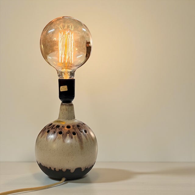 Illuminated Ceramic Table Lamp by P.M. Keramik, 1970s For Sale - Image 5 of 6