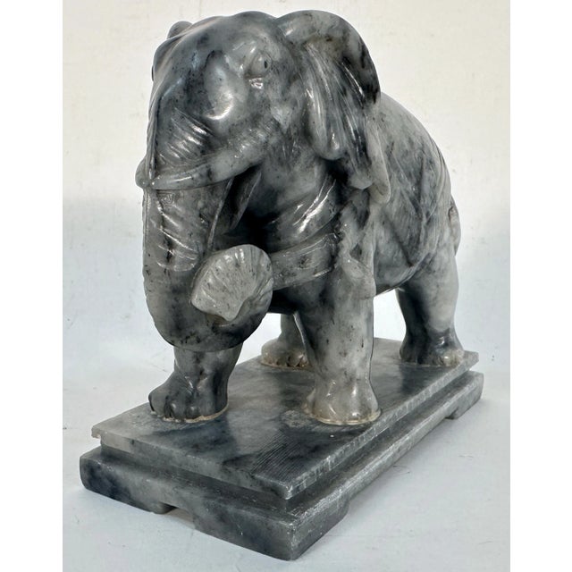 Carved Soapstone Elephant, Circa 1980 For Sale - Image 4 of 9