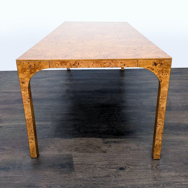 2010s Cb2 Burlwood Veneer Dining Table For Sale - Image 5 of 7