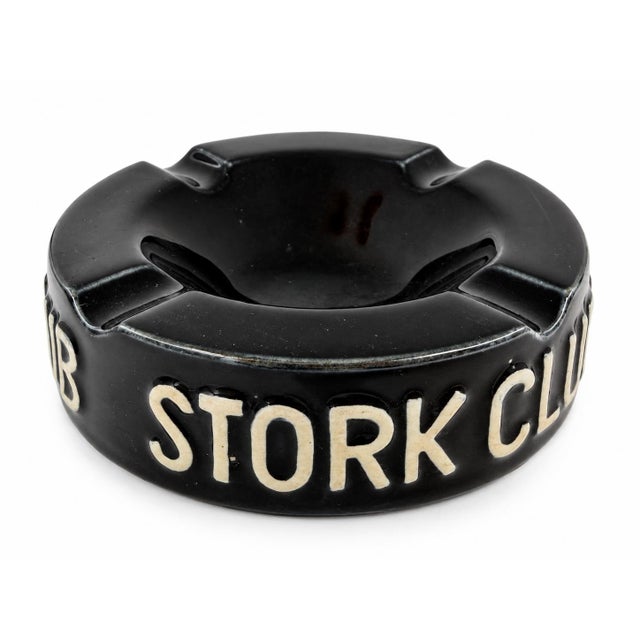 Vintage the Stork Club Nyc Nightclub Black Ceramic Ashtray For Sale - Image 9 of 14