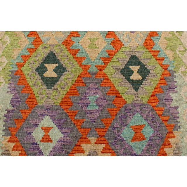 1990s Southwestern Kilim Rust Beige Wool Rug - 2'10" X 4'1" For Sale - Image 4 of 7
