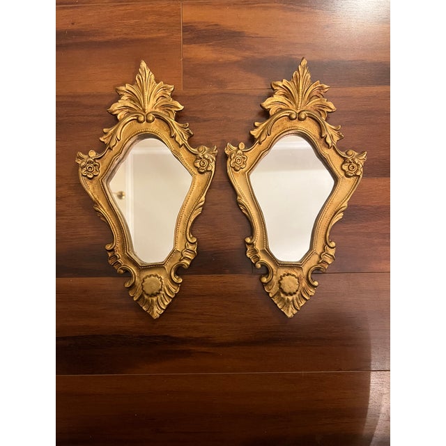 Ornate Italian Florentine Rococo Giltwood Mirror For Sale - Image 6 of 8