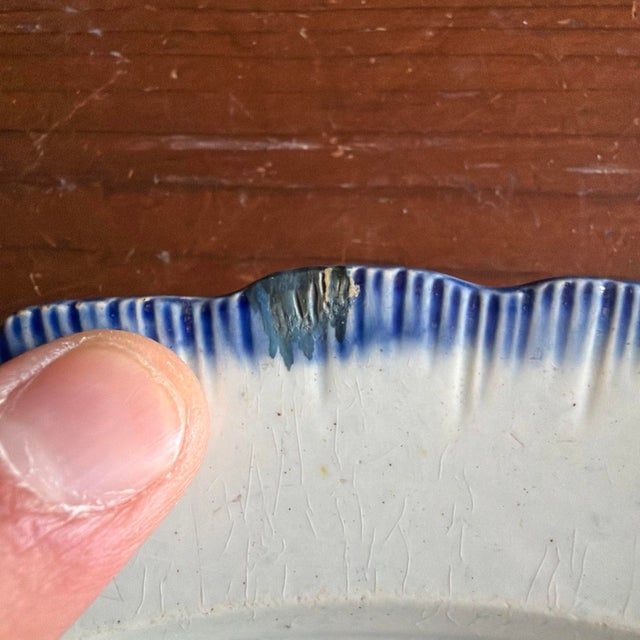 A Very Nice Antique Blue Feather-Edge Pearlware Plate, Circa 1810 For Sale - Image 12 of 12