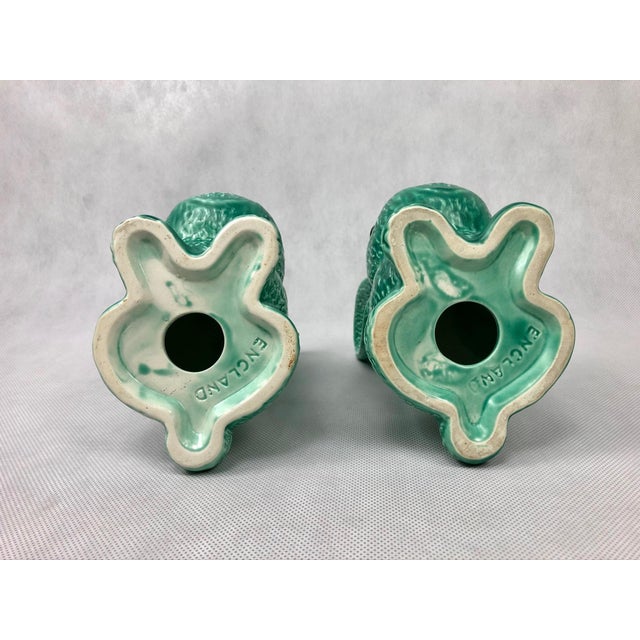 No. 1028 Green Glazed Rabbit from Sylvac, 1950s, Set of 2 For Sale - Image 13 of 14