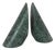 Green Marble Bookend Elements in the style of Fratelli Mannelli, Italy, 1980s, Set of 2 For Sale