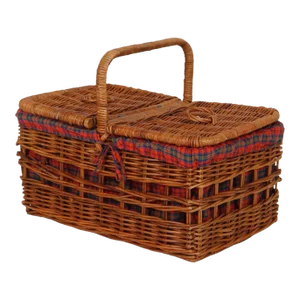 Woven Rattan Picnic Hamper Basket