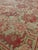 Antique Oushak Carpet, Handmade Oriental Rug, Pale Light Blue, Coral, Raspberry For Sale - Image 12 of 15