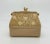 Judith Leiber Vintage Tan Silk Wood Bead Sequin Two Tier Minaudiere Bag For Sale In Philadelphia - Image 6 of 12