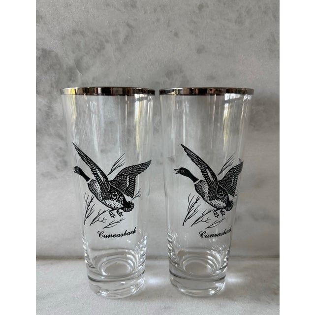 Mid 20th Century Vintage Federal Glass "Sportsman" Series Highball Glasses - Set of 8 For Sale - Image 5 of 10