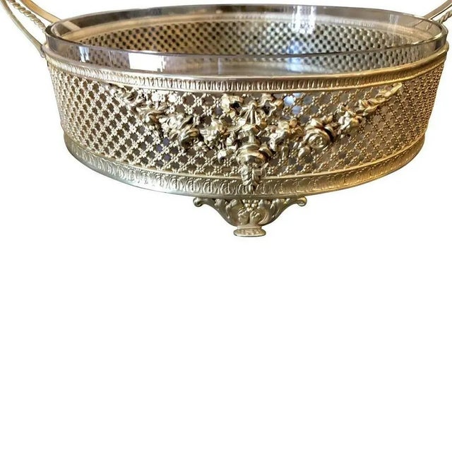 Rococo 1930s Rococo Style Handled Basket For Sale - Image 3 of 5