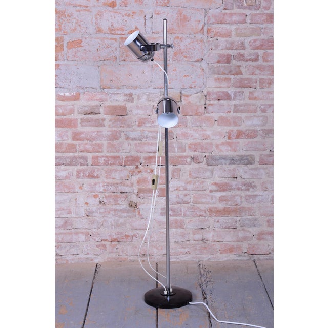 Silver Mid-Century Modern Floor Lamp in Chrome by J. Indra for Combi Lux, Czech, 1960s For Sale - Image 8 of 13