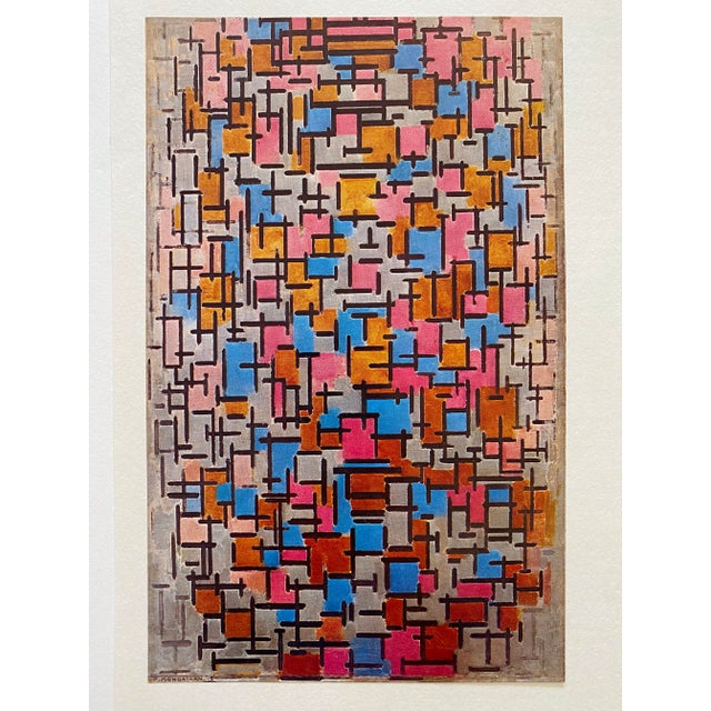 Piet Mondrian Vintage 1970 Abstract Modernist Lithograph Print " Composition " 1916 For Sale - Image 10 of 11