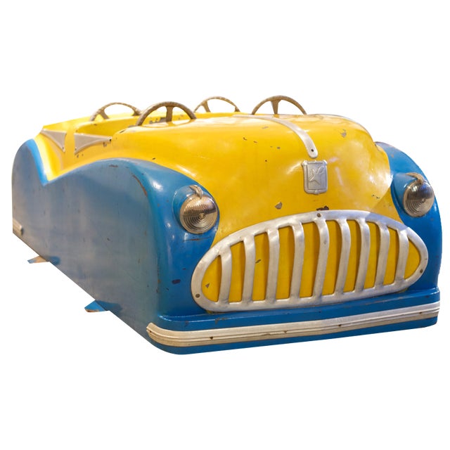 Yellow and Blue Merry-Go-Round Car, 1952 For Sale