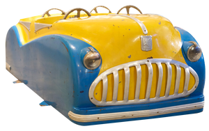 Yellow and Blue Merry-Go-Round Car, 1952