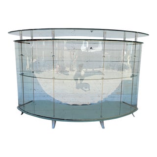 1980s Glass and Lucite Bar Unit For Sale