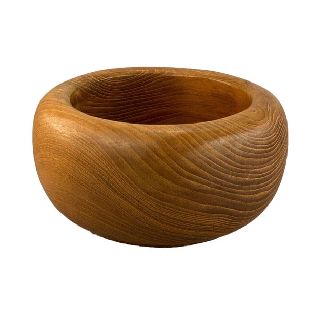 Large Teak Cup, 1960s For Sale