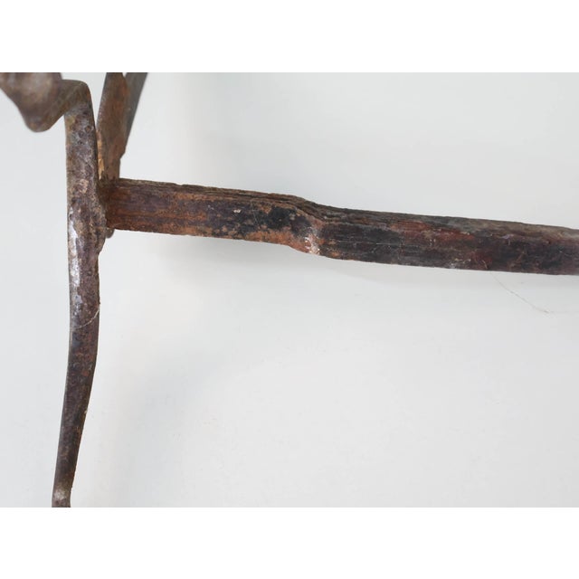 Antique Federal Brass and Iron Fireplace Andirons and Fire Screen—Three Piece Set For Sale - Image 11 of 11