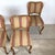 Early 20th Century Set of Four Queen Anne Walnut Dining Side Chairs in Striped Burgundy & Gold Upholstery For Sale - Image 5 of 12