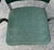 Vintage Industrial Metal Office Chair With Green Upholstery For Sale - Image 11 of 14