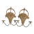Flower Basket Candle Sconces Metal and Plaster Composite - A Pair For Sale