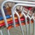 Vintage Aluminum and Plastic Wire Armchairs from Scoubidou, 1950s, Set of 5 For Sale - Image 4 of 17