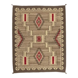 Southwest Modern Navajo-Style Kilim Rug With Storm Pattern - 09'04 X 11'07