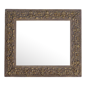 Early 20th Century Arts & Crafts Flat Gessoed Wood Mirror