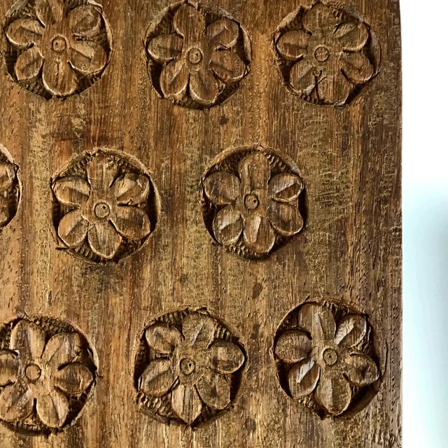 1920s Solid Heavy Wood Carved Covered Box For Sale - Image 11 of 12