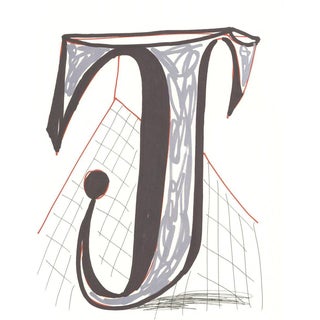 David Hockney, J from Hockneys Alphabet, Lithograph, Framed For Sale