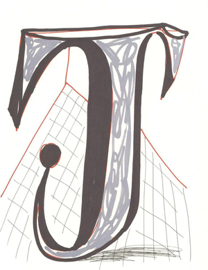 David Hockney, J from Hockneys Alphabet, Lithograph, Framed