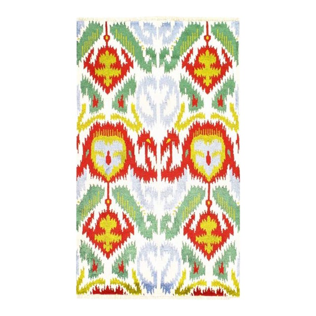 Pasargad DC Multi Color Fine Hand Knotted Modern Rug For Sale