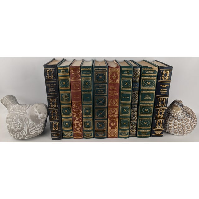 Decorative collection of ten vintage International Collectors Library literary classics, presented as a coordinated...