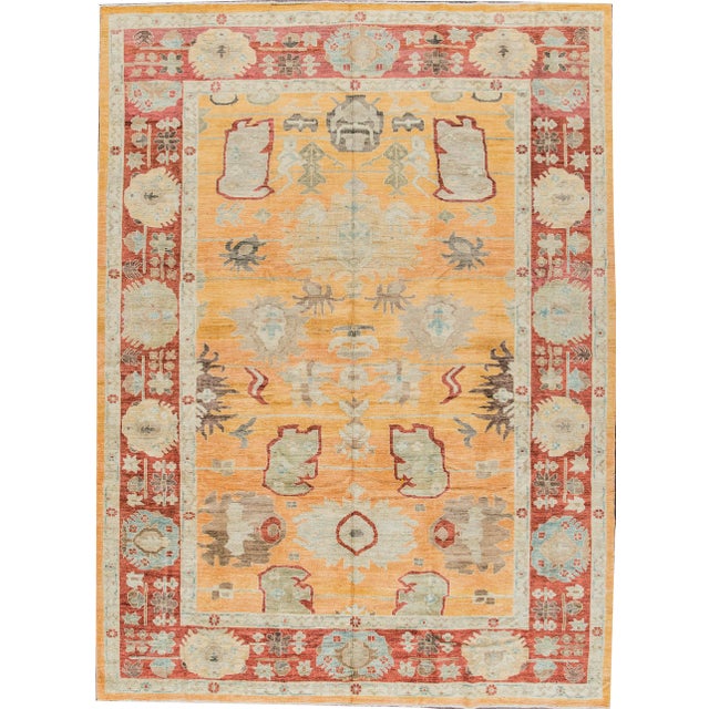 21st Century Contemporary Sultanabad Wool Rug 10 X 14 For Sale