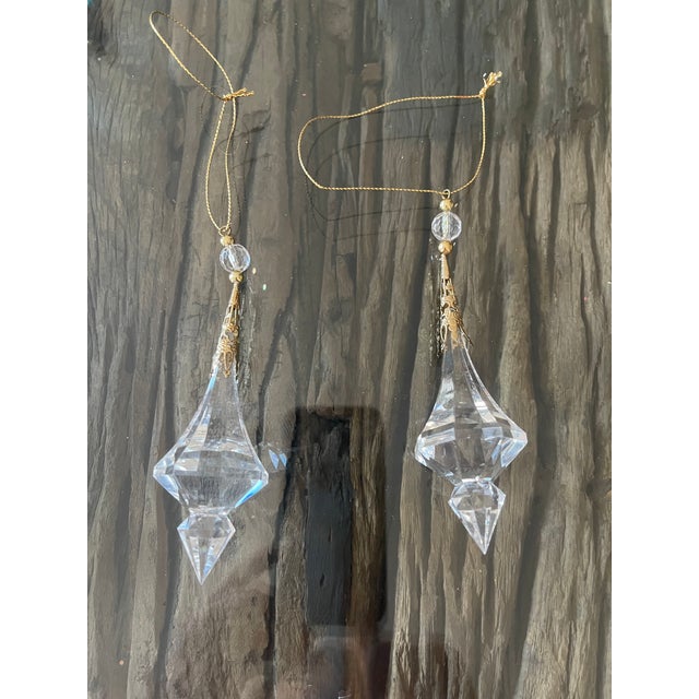 1960s 4 PCS Lucite Drops Tassels Ornaments For Sale - Image 5 of 5