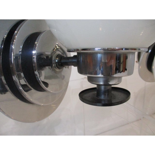 Chrome Art Deco Chrome and Glass Sconces For Sale - Image 8 of 13
