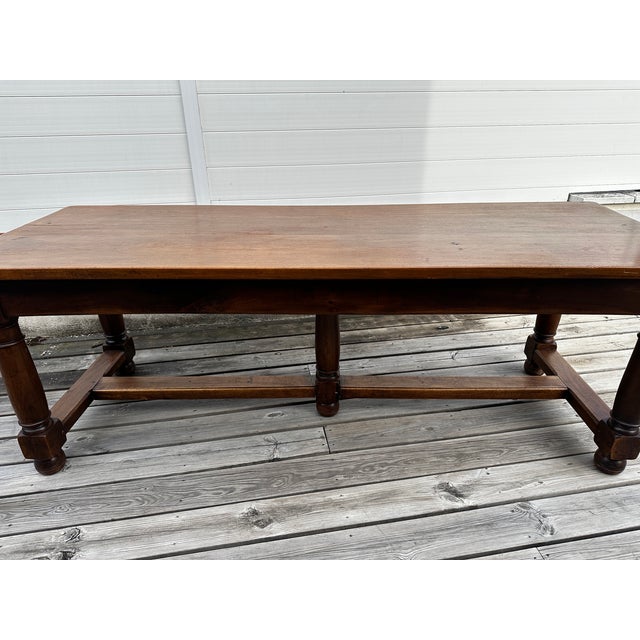 Brown Early 20th Century Walnut Dining Table For Sale - Image 8 of 13