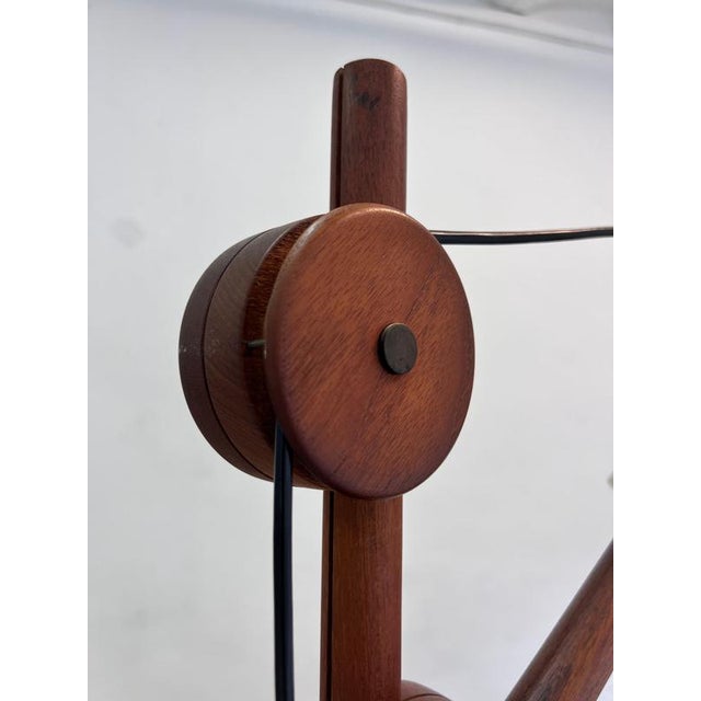 Floor Lamp with Adjustable Arm and Counterweight, Denmark, 1970s For Sale - Image 4 of 11