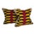 Mid 20th Century Hand Woven Weaving Tumbling Blocks Pillows - A Pair For Sale