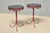 Emilio Terry French Red and Black Tripod Gueridon Tables in the style of Emilio Terry, 1950s, Set of 2 For Sale - Image 4 of 14