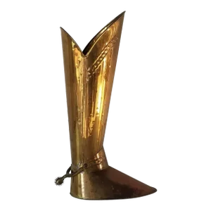 Antique English Brass Boot Umbrella Stand
