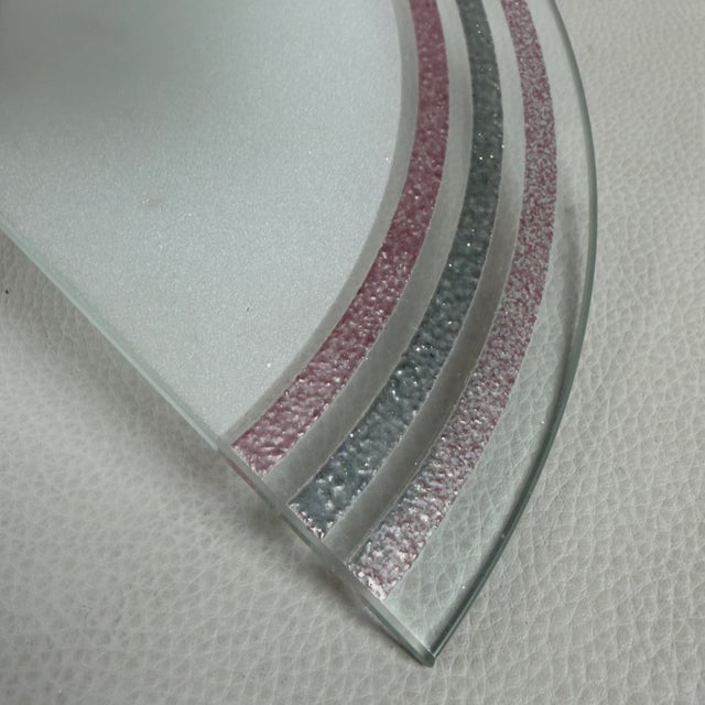 Crescent Moon Wall Lamp in Satin Murano Glass and Metal, 1970s For Sale - Image 9 of 14