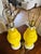 1960s Pair Vintage MCM Yellow Crackle Glaze Ceramic Ginger Jar Table Lamps For Sale - Image 5 of 12