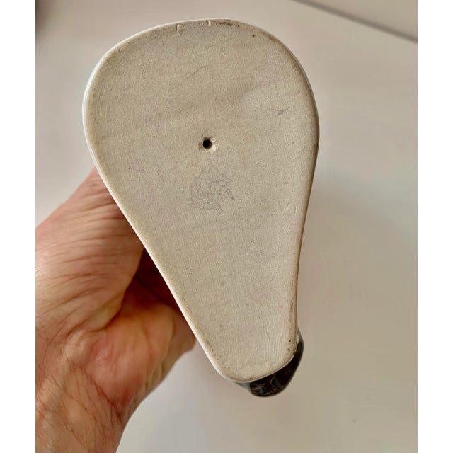 Late 20th Century Vintage Rust Hand Painted Majolica Parrot on a Branch Figure For Sale - Image 5 of 6