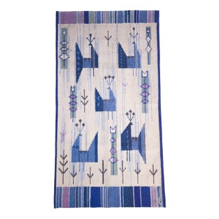 Handwoven Tapestry in Wool by Eva Nemeth, 1960s For Sale