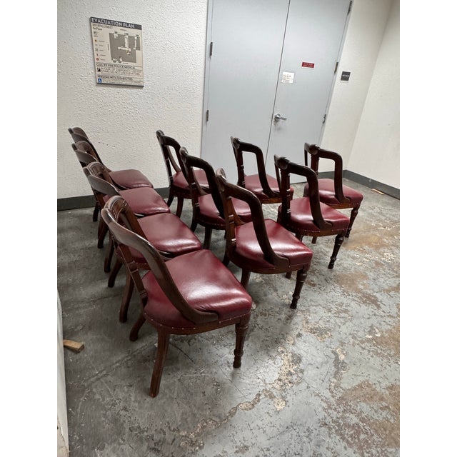 Wood Antique Victorian Dining Chairs, Set of 10 For Sale - Image 7 of 11