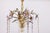 Metal Large Gilt and Faceted Crystal Glass Chandelier from Palwa, 1970s For Sale - Image 7 of 15